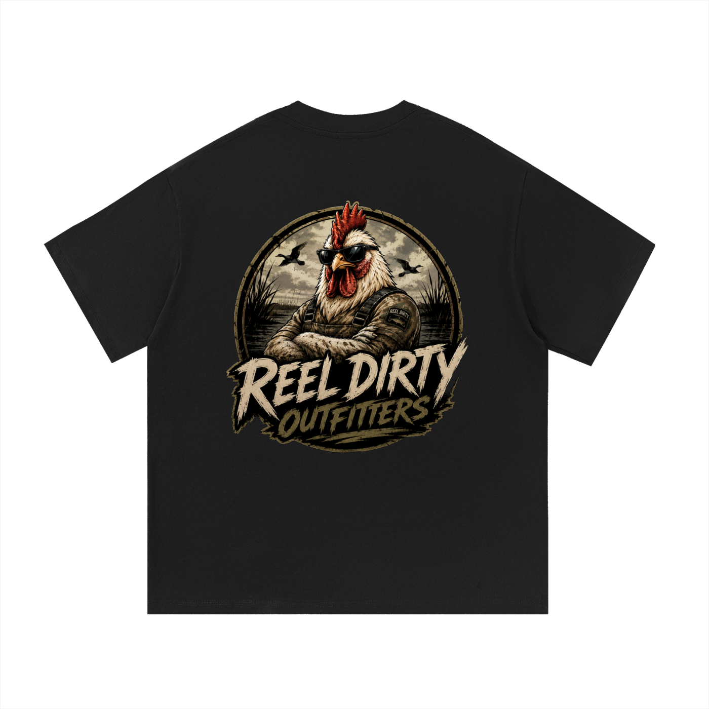 REEL DIRTY OUTFITTERS “FUNKY CHICKEN” TSHIRT
