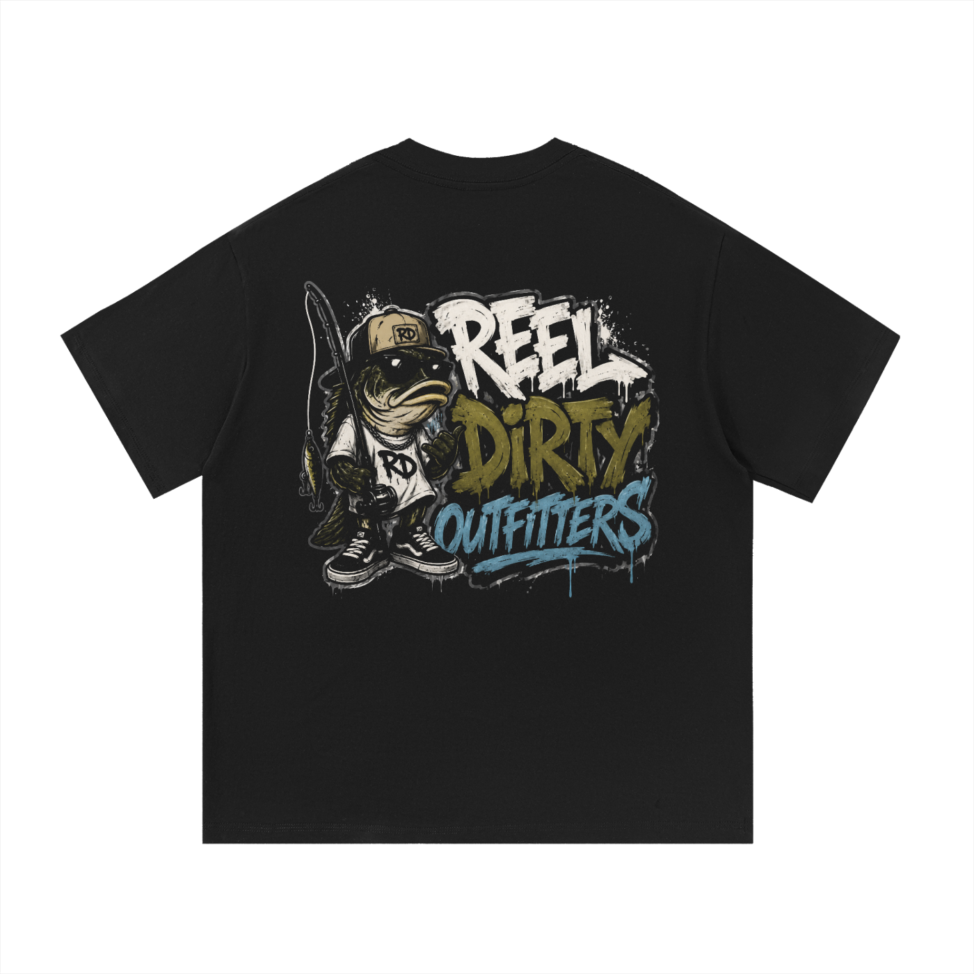 REEL DIRTY OUTFITTERS “GRAFFITI BASS” TSHIRT