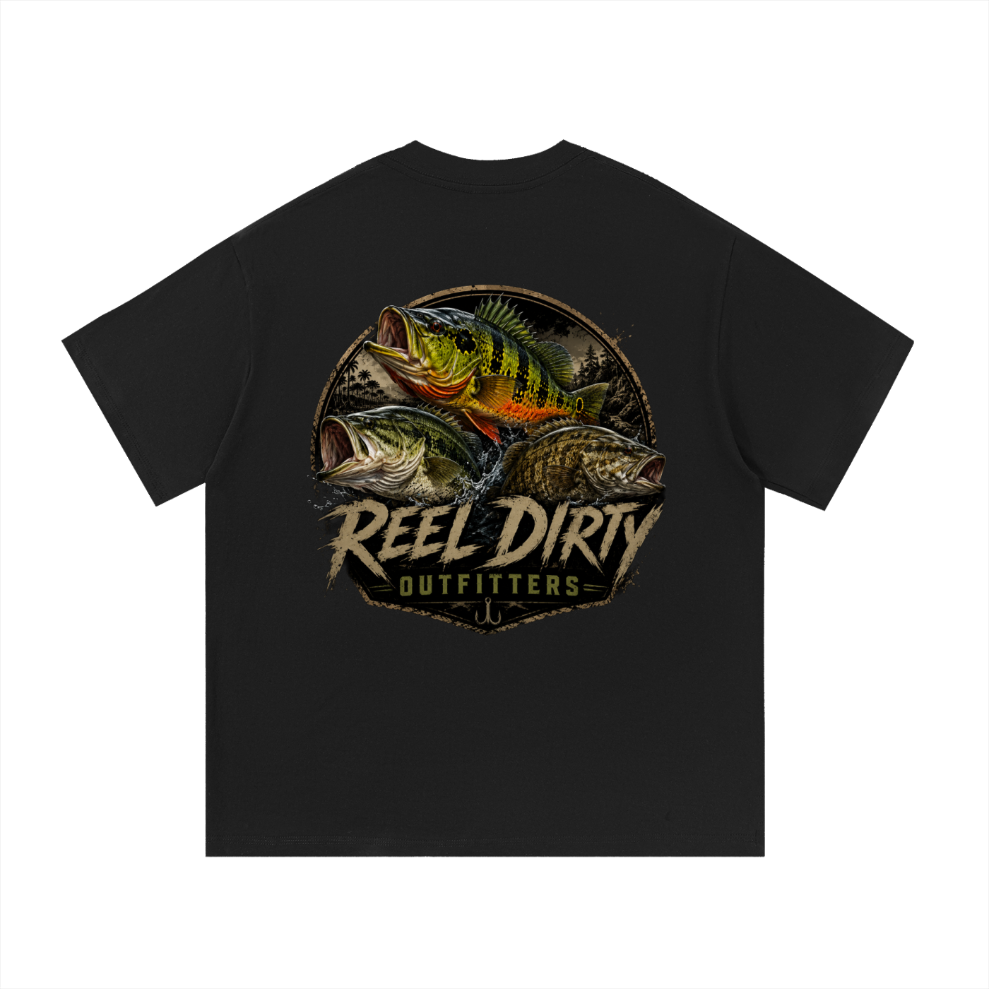 REEL DIRTY OUTFITTERS “TRI BASS” TSHIRT