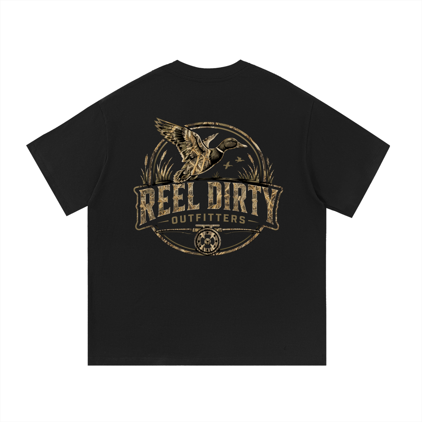 REEL DIRTY OUTFITTERS “DUCK CAMO #2” TSHIRT