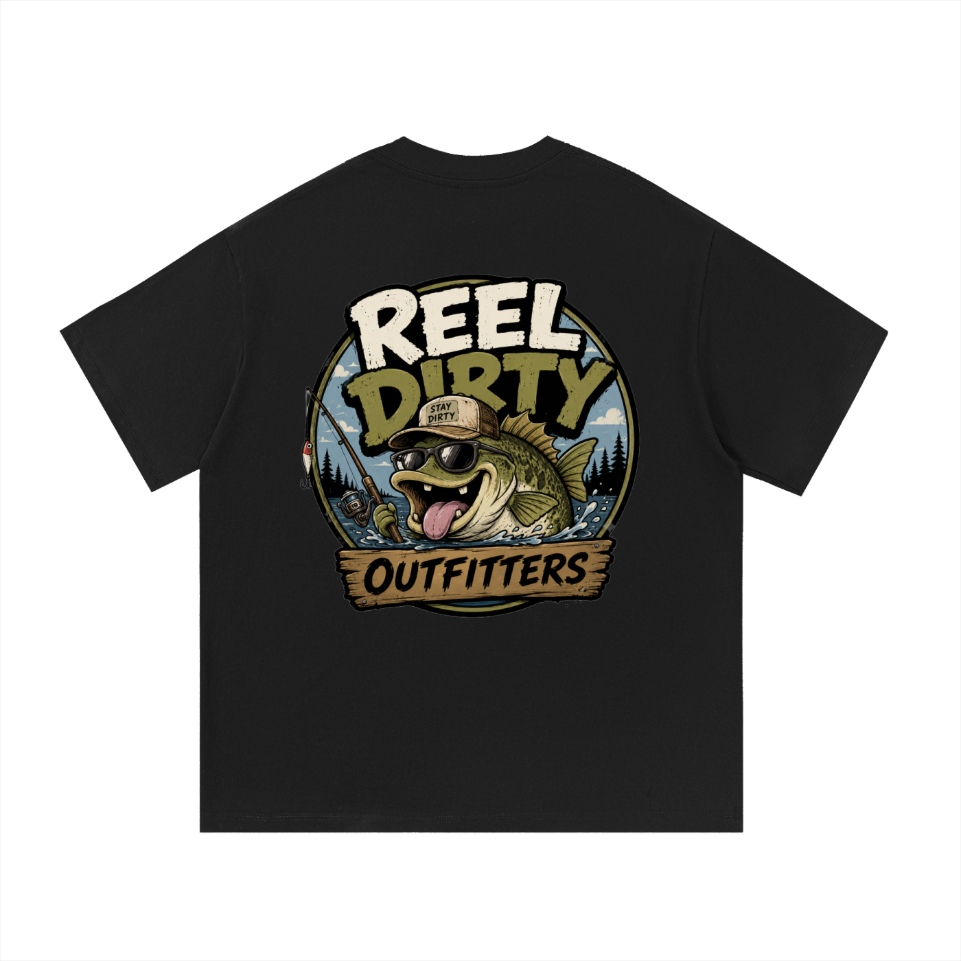 REEL DIRTY OUTFITTERS “GOOFY BASS” TSHIRT